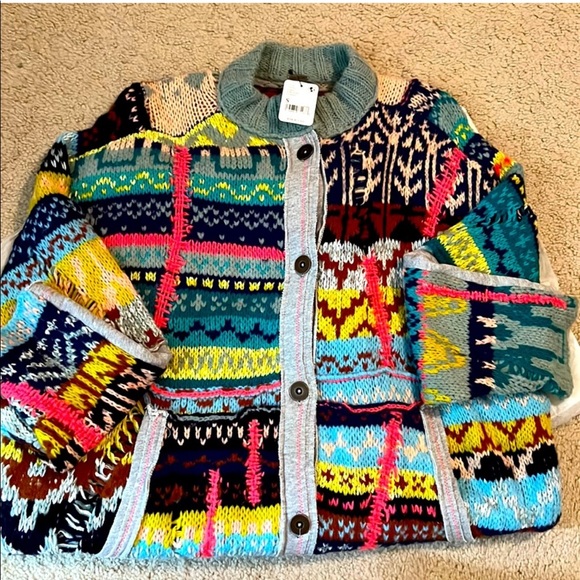 *NWT* Free People “All My Love” Cardi in Rainbow Size S - Picture 4 of 6